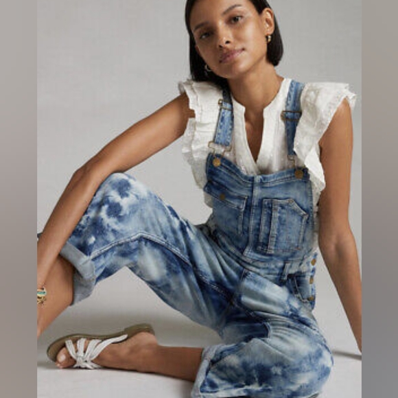 Anthropologie Pilcro Tie Dye Overalls - Picture 5 of 16